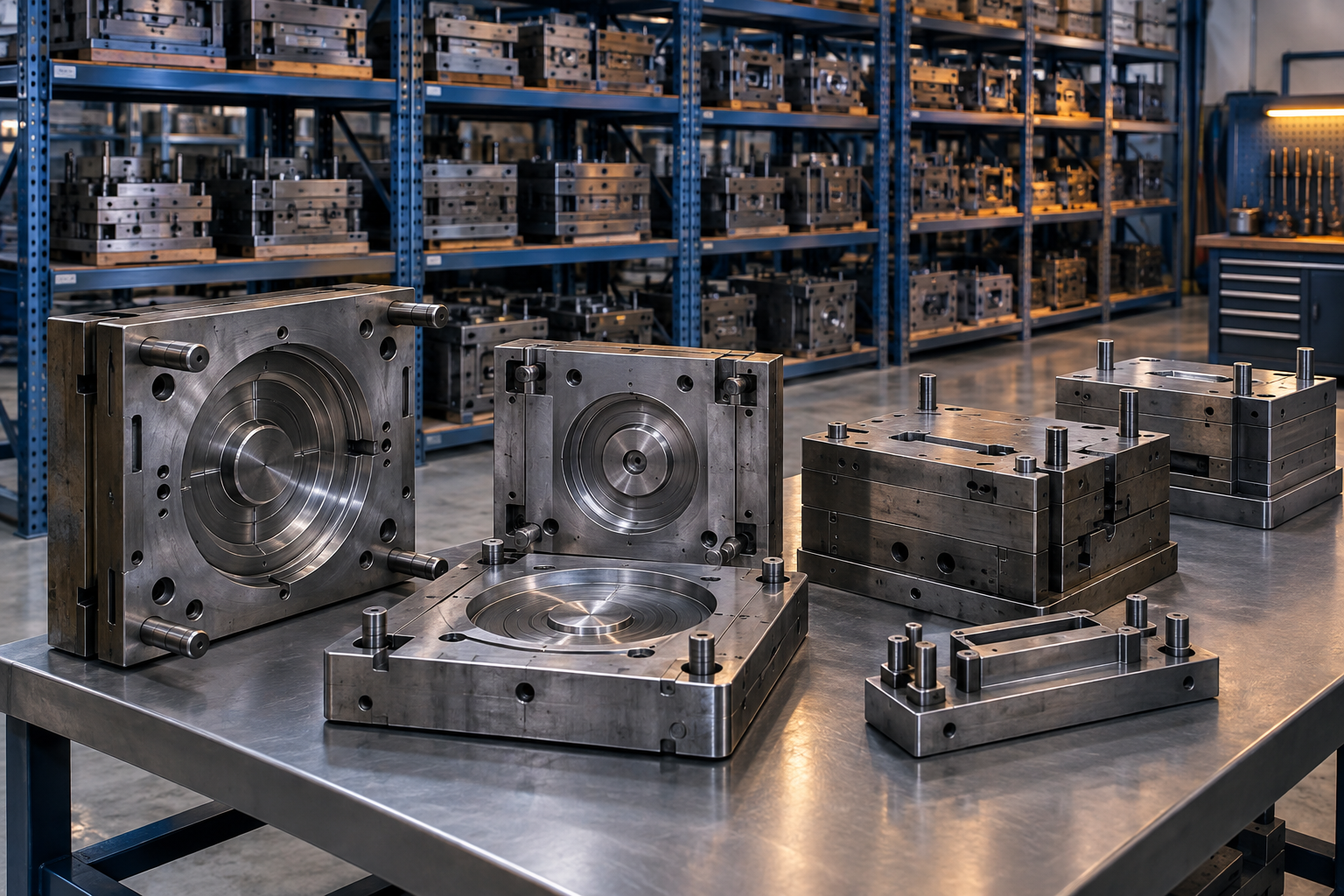 Organized mold and tooling library for rubber compression molding